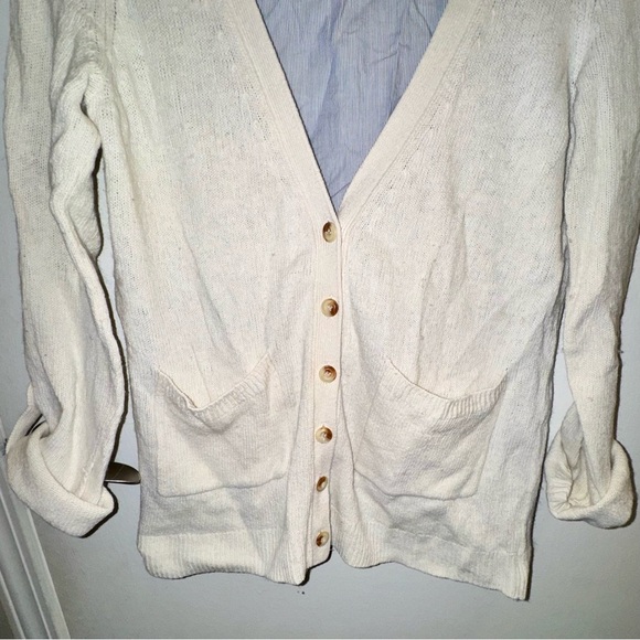 Moth Cream Button-Down Cardigan - Picture 5 of 10